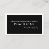 煉獄の葬儀における魂のためのカトリック祈りの言葉 プレイスカード (正面)