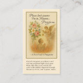 煉獄の葬儀における魂のためのカトリック祈りの言葉 プレイスカード (正面)