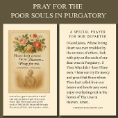 煉獄の葬儀における魂のためのカトリック祈りの言葉 プレイスカード