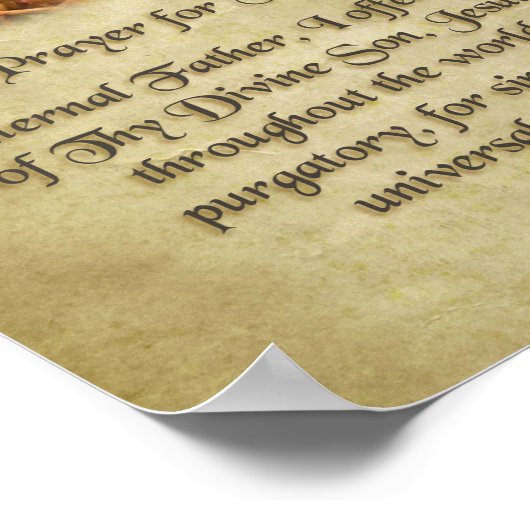 煉獄の貧しい魂のための祈りの言葉。 ポスター (角)