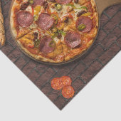 煉瓦のピザのパーティー 薄葉紙 (詳細)