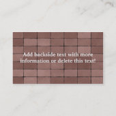 煉瓦を舗装する名刺 名刺 (裏面)