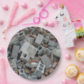 煉瓦及びブロックの破壊の荒石の残骸 ペーパープレート (パーティー)