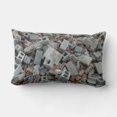 煉瓦及びブロックの破壊の荒石の残骸 ランバークッション (裏面)