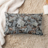 煉瓦及びブロックの破壊の荒石の残骸 ランバークッション (ブランケット)