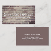 煉瓦塀、石造会社 名刺 (正面/裏面)