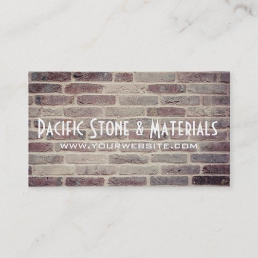 煉瓦塀、石造会社 名刺 (正面)