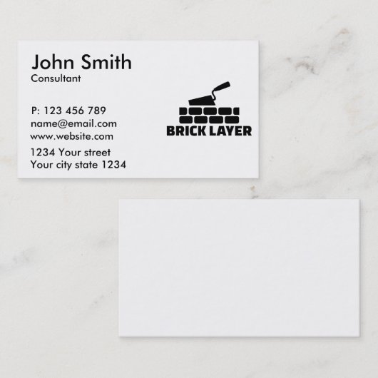 煉瓦層 名刺 (正面/裏面)