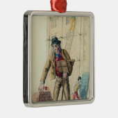 煉瓦工の労働者 メタルオーナメント (右)