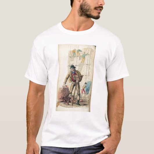 煉瓦工の労働者 Tシャツ (正面)