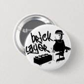 煉瓦工 缶バッジ (正面&裏面)