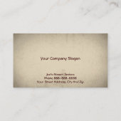 煉瓦石大工の石工名刺 名刺 (裏面)