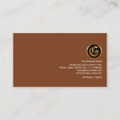 煉瓦石工はエレガントな木製の穀物の建築業者を働かせます 名刺 (裏面)