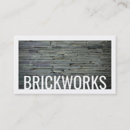 煉瓦積みの灰色の煉瓦背景の名刺 名刺