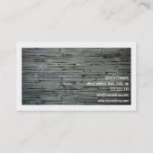 煉瓦積みの灰色の煉瓦背景の名刺 名刺 (裏面)