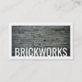 煉瓦積みの灰色の煉瓦背景の名刺 名刺 (正面)