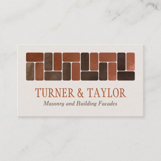 煉瓦積み施工業者 名刺 (正面)