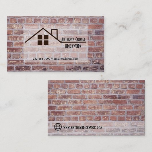 煉瓦積み煉瓦積み名刺 名刺 (正面/裏面)