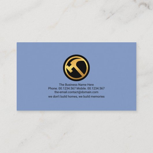 煉瓦積積み石塗り工事建築 名刺 (裏面)