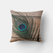 煉瓦静物画が付いている孔雀の羽 クッション (裏面)