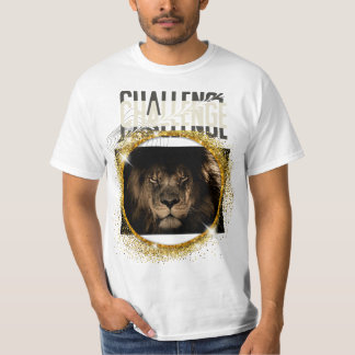 煌びやかなライオンのグラフィックTシャツ ロイヤル・ロア Tシャツ