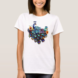 煌びやかな孔雀 Tシャツ