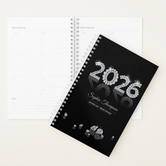 煌めくダイヤモンド 高級 2026年 新年 ジュエリー プランナー手帳 (ディスプレー)