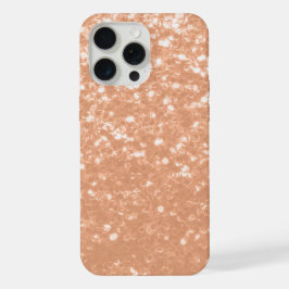 煌めくピーチのフェイクスパークル 2024年のカラーオブザイヤー iPhone 15 PRO MAXケース