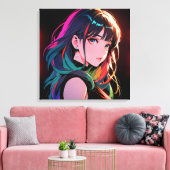 煌霞の少女【Radiant Haze Girl】  キャンバスプリント (インサイチュ (リビング))
