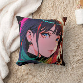 煌霞の少女【Radiant Haze Girl】 クッション (ブランケット)