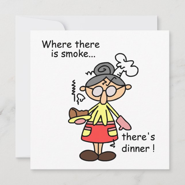 煙および夕食のTシャツおよびギフト (正面)