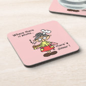 煙および夕食のTシャツおよびギフト コースター (左側)