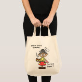 煙および夕食のTシャツおよびギフト トートバッグ (正面(商品))