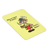 煙および夕食のTシャツおよびギフト マグネット (右側)