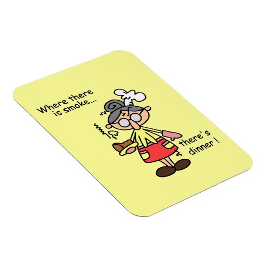 煙および夕食のTシャツおよびギフト マグネット (右側)