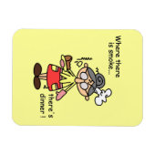 煙および夕食のTシャツおよびギフト マグネット (横)