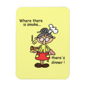 煙および夕食のTシャツおよびギフト マグネット (縦)
