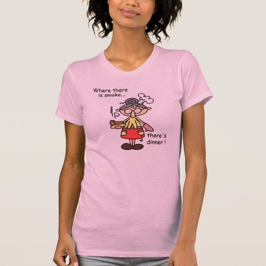 煙および夕食のTシャツおよびギフト Tシャツ (正面)