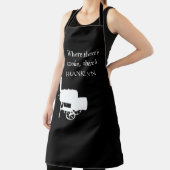 煙があるところのネームモノグラム グリルスモーカー エプロン (インサイチュ)