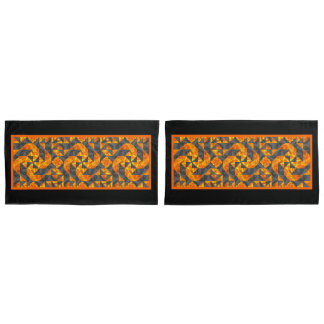 煙と火のキルト – デザインキングサイズ 枕カバー