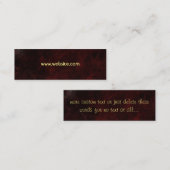 煙と火の抽象デザイン スキニー名刺 (正面/裏面)