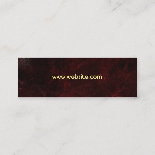 煙と火の抽象デザイン スキニー名刺 (正面)