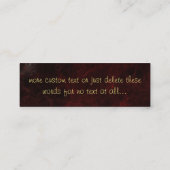 煙と火の抽象デザイン スキニー名刺 (裏面)