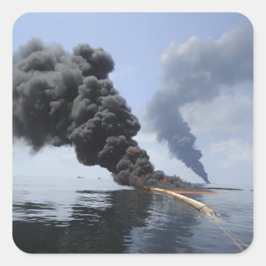 煙と火の暗雲が現れる3 スクエアシール (正面)