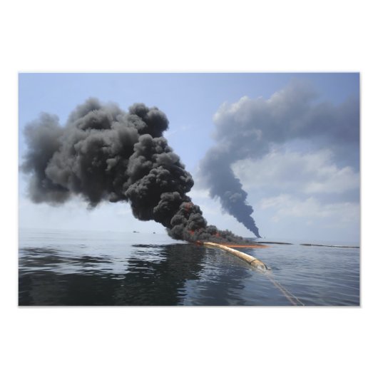 煙と火の雲が出る フォトプリント            (正面)