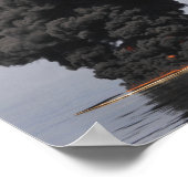 煙と火の雲が出る ポスター (角)