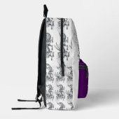 煙と火 プリントバックパック (左)