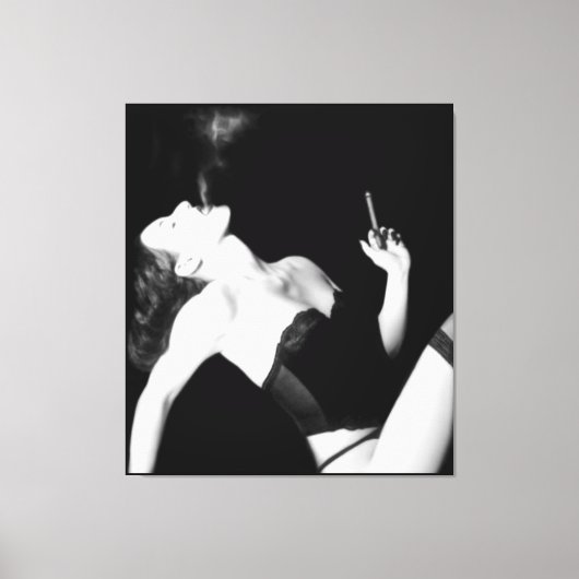 煙と誘惑 – 自画像 キャンバスプリント (正面)