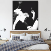 煙と誘惑 – 自画像 キャンバスプリント (インサイチュ (寝室))