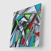 煙と鏡ウォールクロック スクエア壁時計 (傾斜)